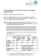 PEFC CoC client Updates August 2014
